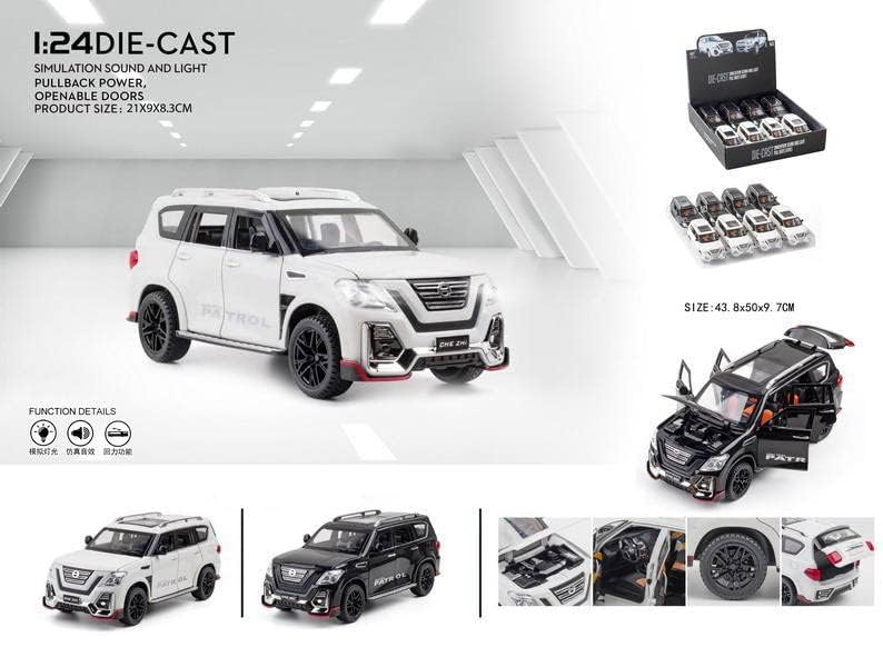Image of 1:24 Scale Die-Cast 2022 Nisssan Patrol Large with 6 Openable Doors-Multicolor (Nisssan Potral)
