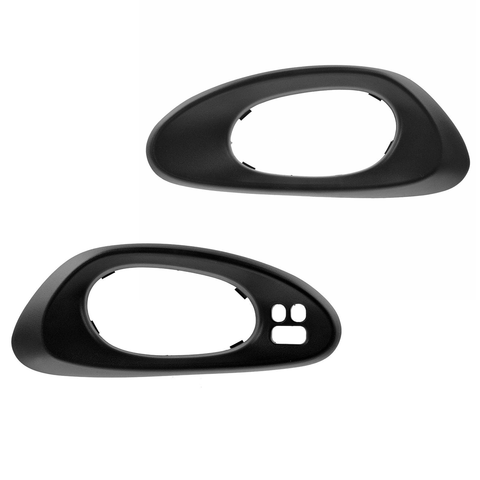 TRQ Front Interior Door Handle Bezel Set Black Compatible with 2002-2009 Chevrolet Trailblazer 2002-2006 Trailblazer EXT