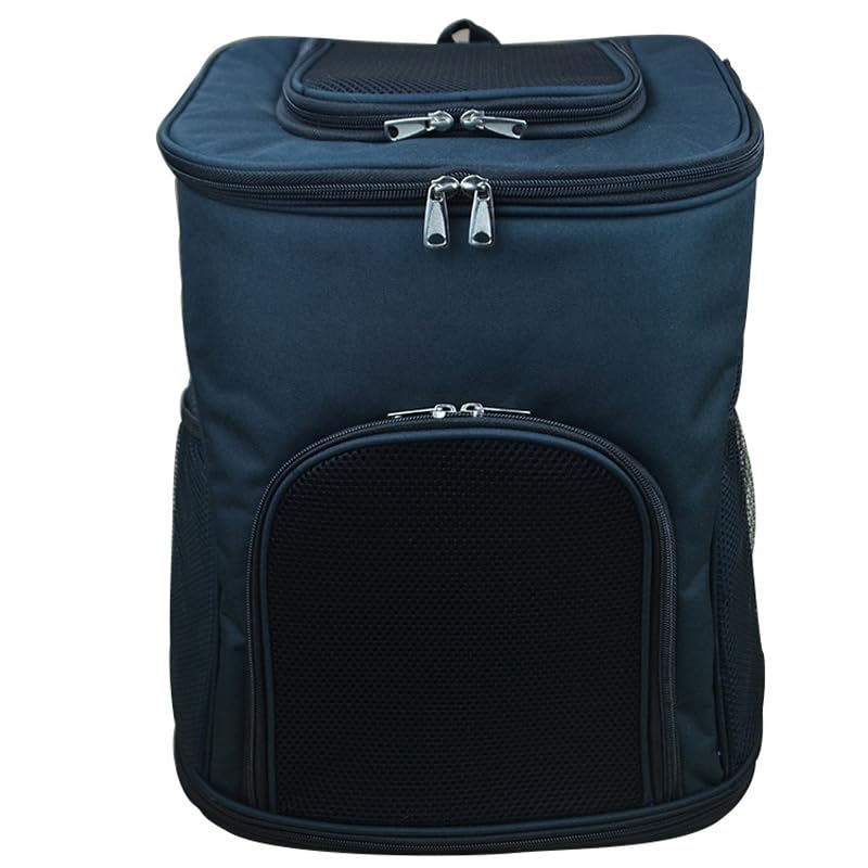 Pet Square Backpack,Privacy-Focused Pet Carrier Backpack for Secret Adventures Cat and Dog Outgoing Bag Pet Travel Portable Bag Dog Bag Cat Carrier Bag (Black, M:38X29X42CM/15