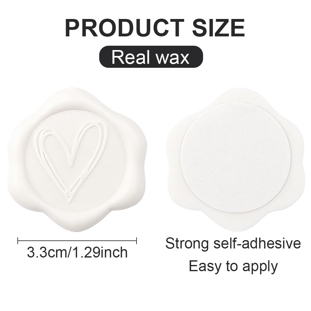 50 Adesivi Sigillo Cera A Cuore - Autoadesivi Per Regali, Matrimoni E San Valentino - Foto 11