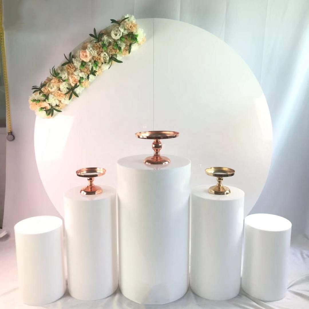 Wedding Acrylic Wedding Columns Table Pedestal Small Round Display Plinth White