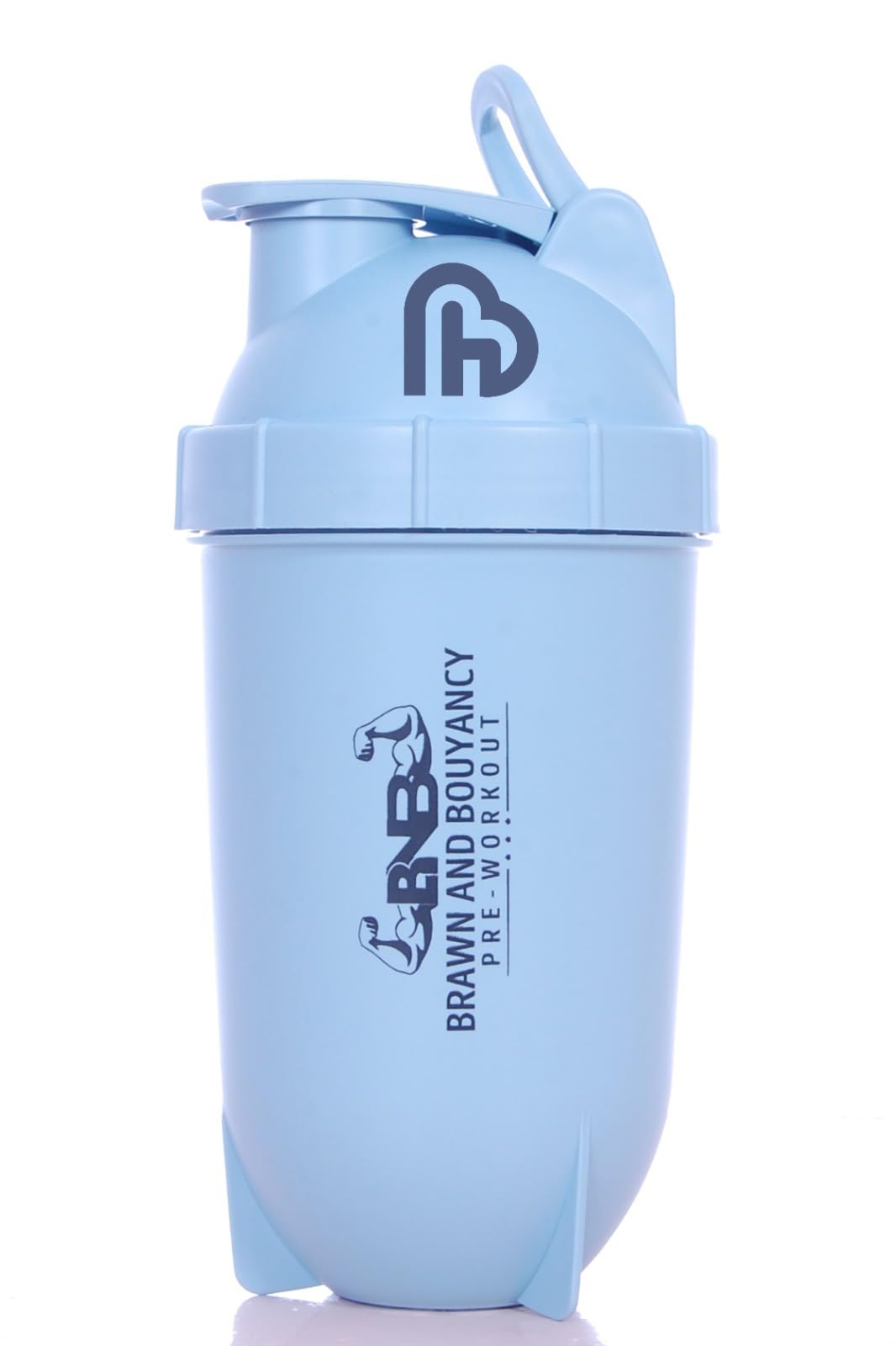 BLOOMING HEALTHCARE Protein Shaker Bottle - Leakproof BPA-Free Durable 600ml for Gym Fitness and Pre-Workout Mixing-image-0