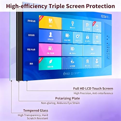 Image of Self Service Kiosk, 21.5 inch /32 inch Interactive Kiosk 1080P HD IPS Touch Screen Display, Weatherproof Floor Standing Digital Signage for Outdoor /Indoor Silver-21.5inch4G128G
