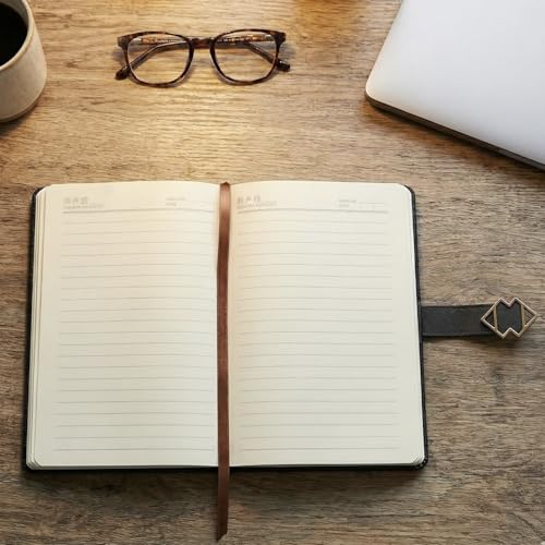 Image of A5 Journal Notebook Diary for Men Women | Office Journal Diary Notebook with Magnetic Flip Lock (200 Ruled Pages, 6 x 8.5 Inches, 80 GSM) (Classic Black)