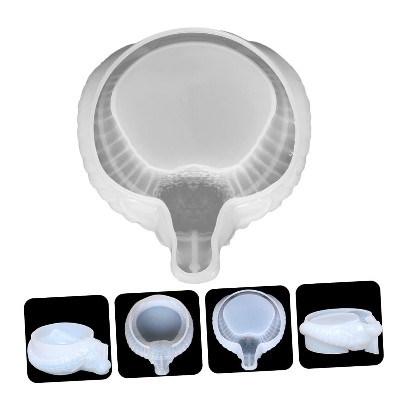 NUOBESTY 2pezzi Stampo Silicone Forma Di Testa Di Mucca Per Epoxy Contenitore Di Stoccaggio Flessibile e Creativo Per Decorazioni Fai Te e Oggetti Arredo