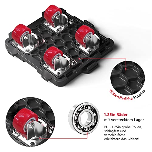 ONEON Möbel Transportroller Set, Stück Möbel Gleitsystem mit Möbelheber, Möbeltransport Set mit Möbelroller, 360 Grad drehbar Rads, Umzugshelfer möbeltransportrollen