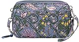 Brentano Cotton quilted double-zipper crossbody wallet purse and clutch (BOHO WILDERNESS)