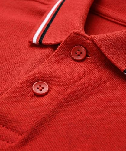 Image of AWG ALL WEATHER GEAR Cotton Polo T-Shirt | Half Sleeve Plain-Regular Fit | Soft Breathable Solid Tee | Collar Tshirts | Casual & Office Wear | Comfortable Everyday Cotton Polo | Mens Tshirts