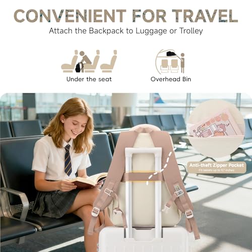 Sac à dos pour fille de grande capacité en polyester imperméable Tanou - 5