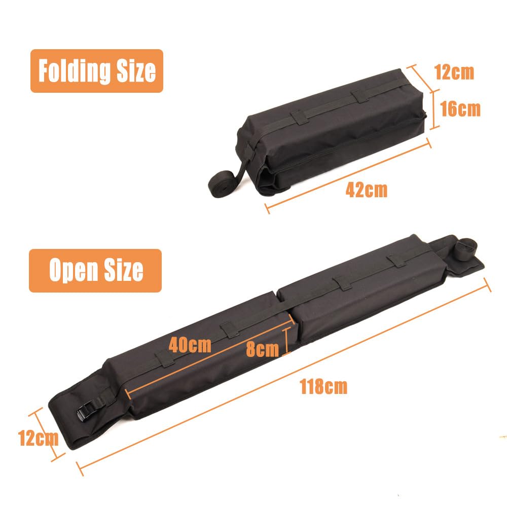 Portaequipajes de Coche,Barras para Portaequipajes de Techo Suave Universales para Coche para Transportar Kayak/Tabla de Surf/Canoa/Esquíes