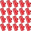 Diyfixlcd Kip Waterer PVC Tee Fitting voor Pluimvee tepel Horizontale Konijn Tepel, Vul Metalen Cup voor 0,84 Inch Schema 40 Plastic Leidingen met 3/8 Inch FTP Draad (Rood)