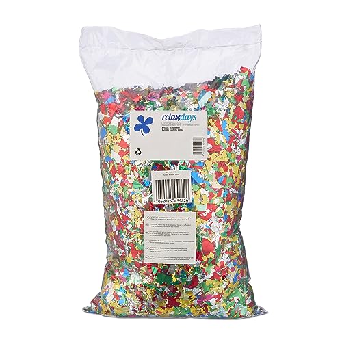 Relaxdays Confettis métalliques, Paquet XXL, 1 kg, Paillettes pour Anniversaire, fête, Noël, déco de Table, colorés