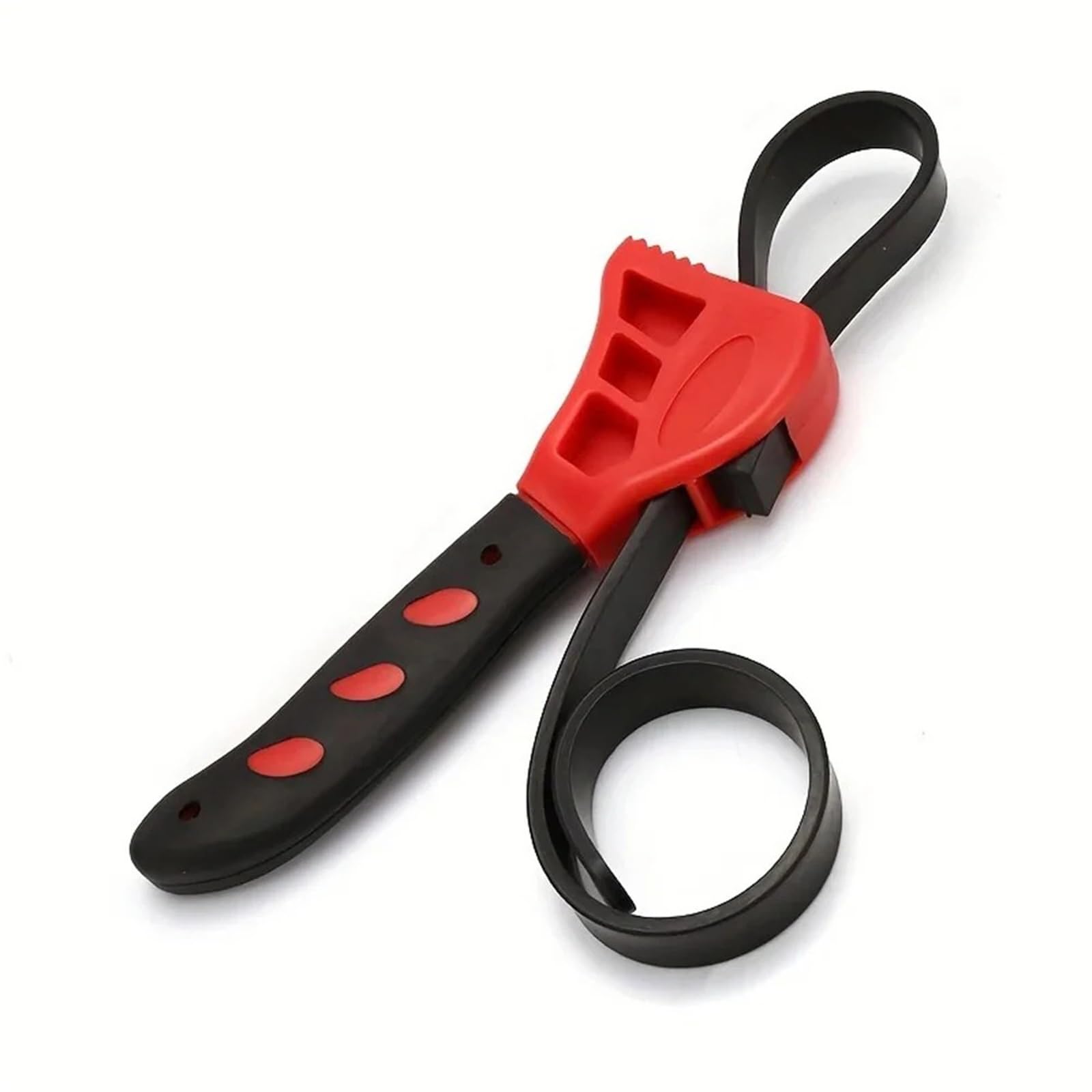 OLAQWENB Torque Wrenches 6inch Belt Wrench Oil Filter Puller Strap Spanner Chain Opener, Adjustable Disassembly Tool Precision Torque Wrench(Red)