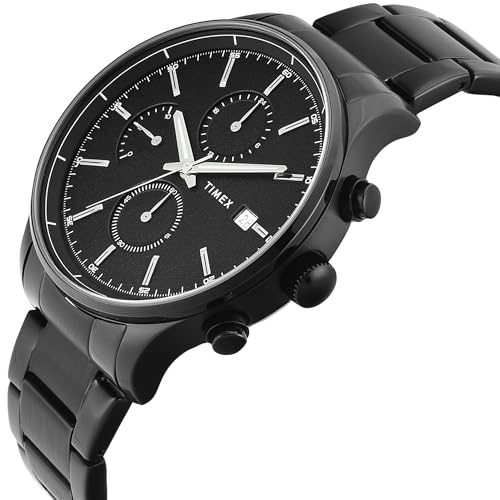 Image of TIMEX Black Round Dial Analog Men's Watch - TWEG29304