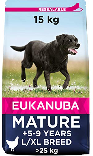 Eukanuba Mature droogvoer voor rijpe grote honden met vers kip, 15 kg