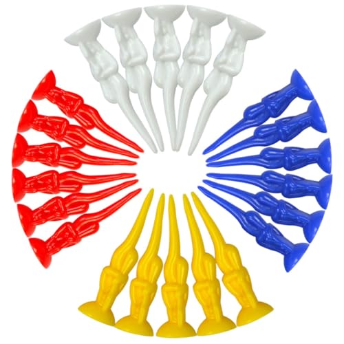 ledmomo 24個 入り プラスチックゴルフティー 小型ゴルフスパイク 軽量耐久性 練習用アクセサリー 屋外向け