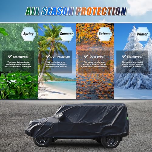 Image of for INEOS Grenadier Exclusive Car Cover All Weather Waterproof, Universal in All Seasons Snowproof Rainproof Premium Car Cover Compatible with INEOS Grenadier 2020-2024(Black)