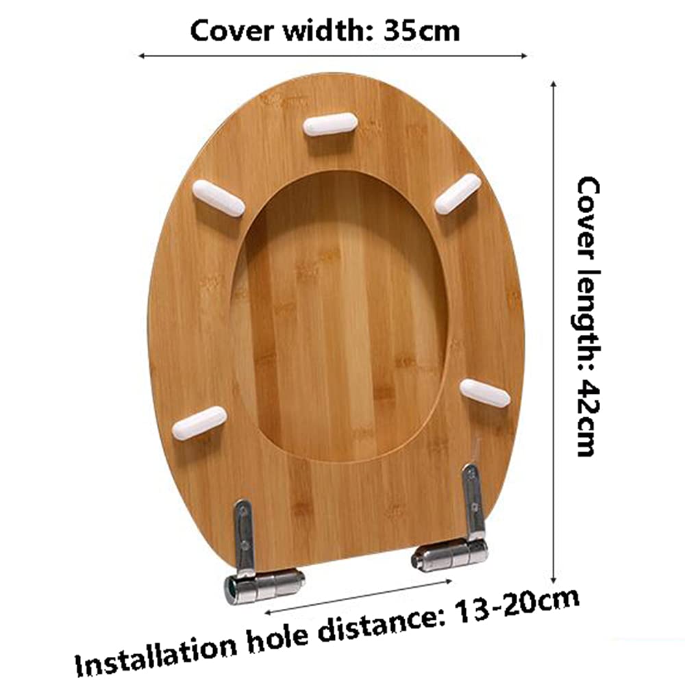 Deska sedesowa, Drewniana deska sedesowa Wydłużone deski sedesowe Cicha pokrywa z(Solid Wood Color)