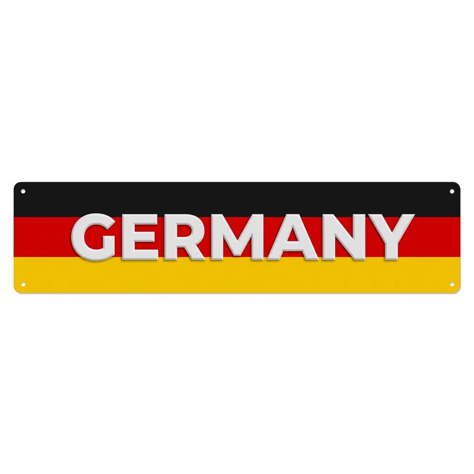 Vintage Germany Flag Pattern Metal Tin Sign