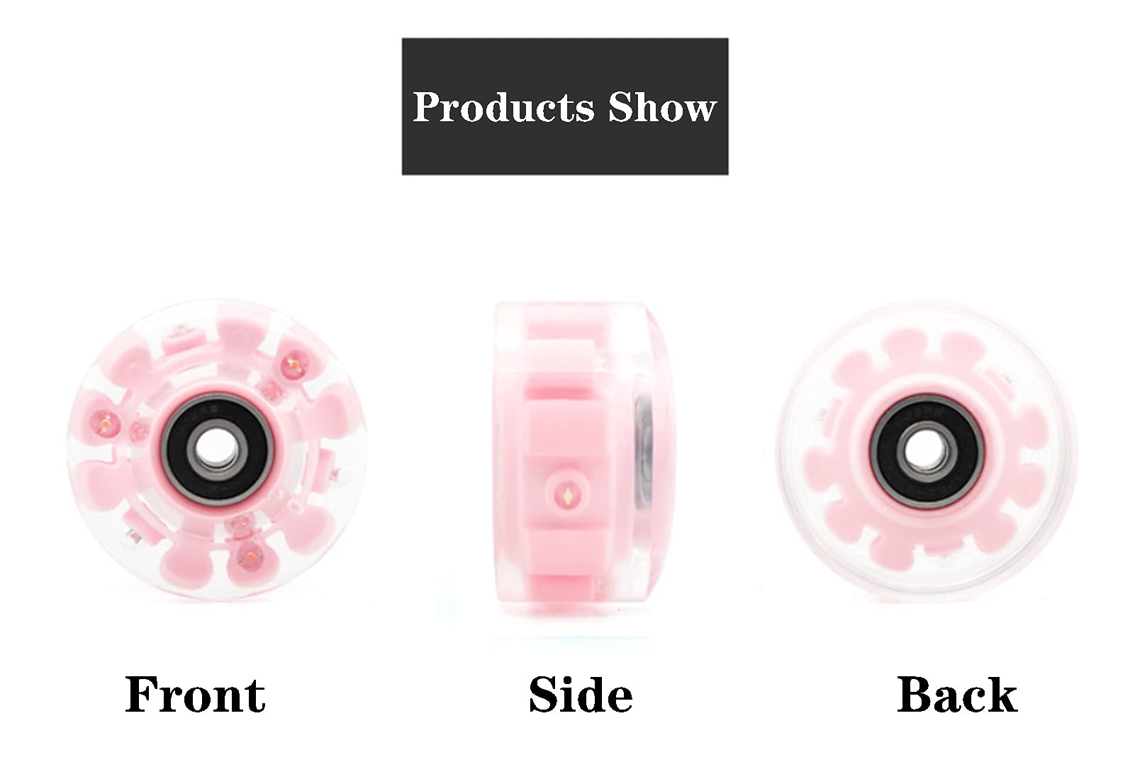 Ruote Per Pattini Luminose JIVIMOCO - 8 Pezzi Con LED E Cuscinetti, 32x58mm 78A, Blu - Foto 10