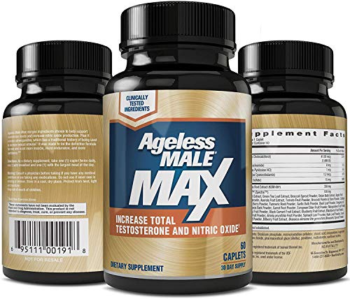 Ageless Male Max Total Testosterone Booster for Men – Increase Nitric Oxide