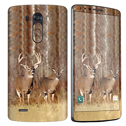 [NakedShield] SkinScratch Guard Vinyl Skin Decal [Full Body Edge] [Matching Wallpaper] - [Deer] Compatible for LG [G3]