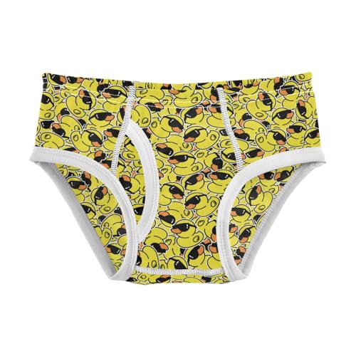 Boys' Exclusive Briefs Toddler Underwear 95% Combed Cotton Boxerbriefs 2T Yellow Duckling Pattern 57