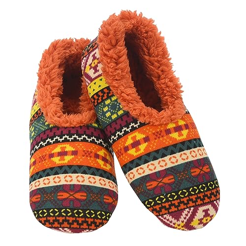 Image of Snoozies Nordic Sherpa-Lined Cozy Slipper Socks for Women Indoor, Womens Warm Slippers for Winter, Soft Slippers for Women