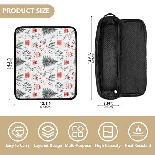 Bolsa organizadora de viaje para herramientas de cabello con diseño marmoleado acuarela, resistente al calor, para planchas, rizadores y cepillos miniatura 4
