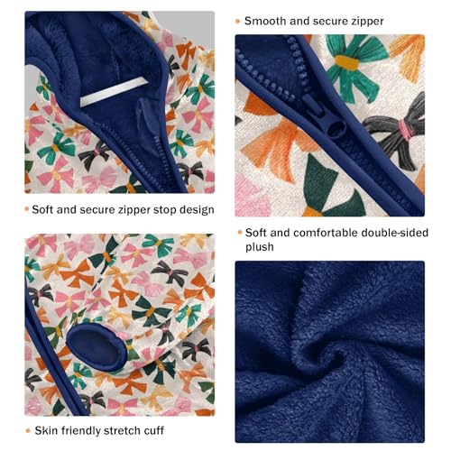 Bows Boys Fleece Coat,Children's Zip-Up Hoodie Jacket,Baby Warm Fashion Outerwear 3-10T,A1132683