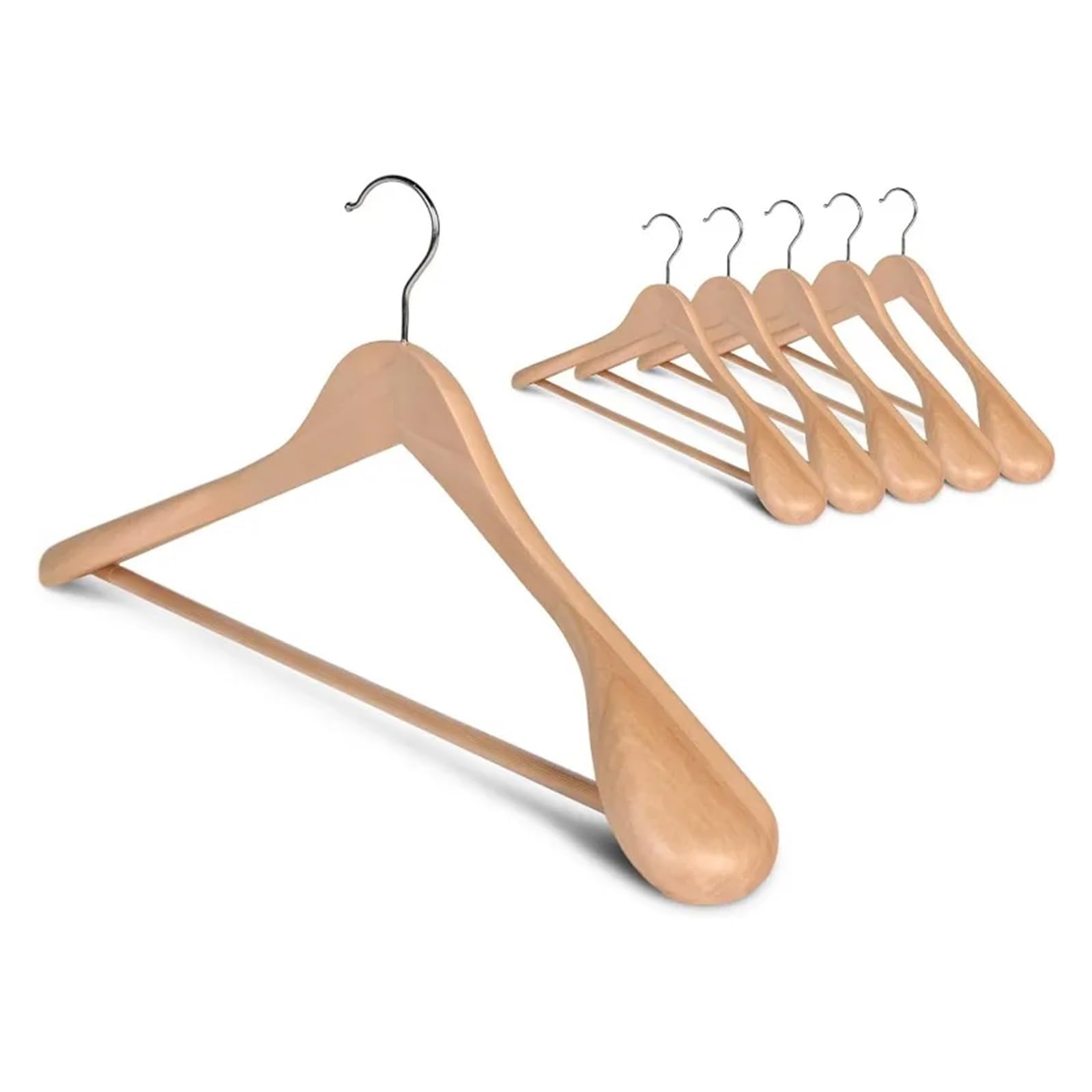 Cintres extra larges en bois pour costumes - Cintres robustes pour placards vestes et robes