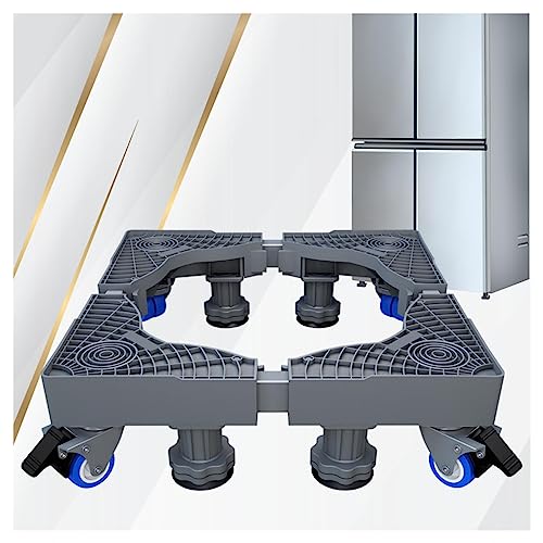 SAFAWOODES Pedestal para Lavadora con Ruedas, 41-65, Largo y Ancho Ajustables, Base para Lavadora, Resistente y Fuerte, Soporte para Lavadora, refrigerador, 4 Patas, 4 Ruedas