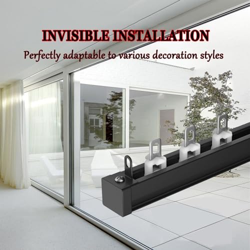 Rail de plafond invisible pour un salon moderne et chaleureux