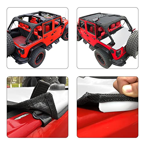 Image of Tonneau Cover for Jeep Wrangler Back Trunk Cargo Cover JK 4-Door, White