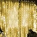 Produktbild LED Lichtervorhang, 300 LEDs 9.84ft * 9.84ft Leuchtvorhang Vorhang Licht LED Lichterkette mit 8 Leuchtmodi und Dimmbare Fernbedienung Wasserdicht Weinachtsbeleuchtung für Party Deko Hochzeit (White)