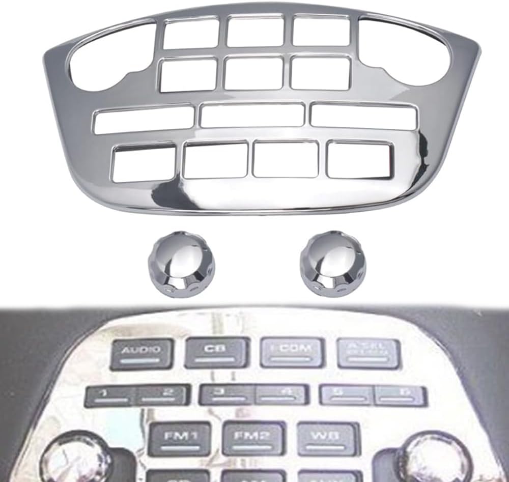 Motorcycle Radio Accent Panel And Knob Sets Chrome for H-onda Goldwing GL1800 2001-2010 Goldwing 1800 GL 1800 Gold Wing Accessories Silver