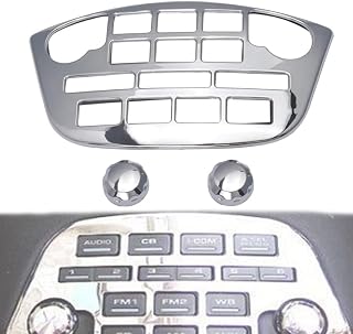 Motorcycle Radio Accent Panel And Knob Sets Chrome Fit for H-onda Goldwing GL1800 2001-2010 Goldwing 1800 GL 1800 Gold Wing Accessories Silver