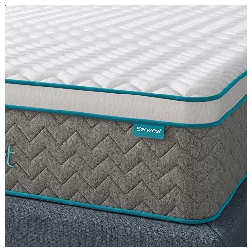 Full Mattress 10 Inch, Serweet Bamboo Charcoal Memory Foam Hybrid Mattress in a Box, 7-Zone Pocket Innerspring Mattress for Pressure Relief, Medium Firm Feel, No-Risk 100-Night Trial