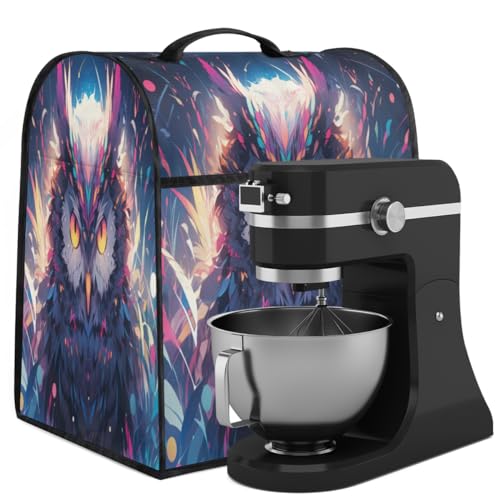 Coffee Maker Cover Owl Printing Kitchen Appliance Covers Small Appliance Covers Blender Cover Juicer Cover Dust Covers for Kitchen Appliances with Top Handle and Pockets,Washable,C694