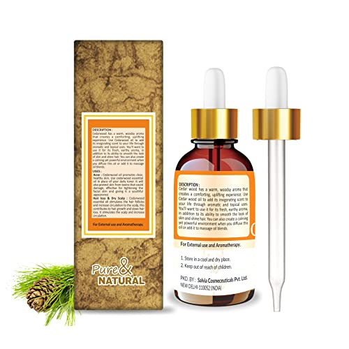Image of Crysalis Cedar Wood (Cedrus) Oil|100% Pure & Natural Undiluted Essential Oil Organic Standard For Skin & Haircare|Used In Aromatherapy, Augment Skin Health, Alleviates Pain, Eases Common Cold 30ml