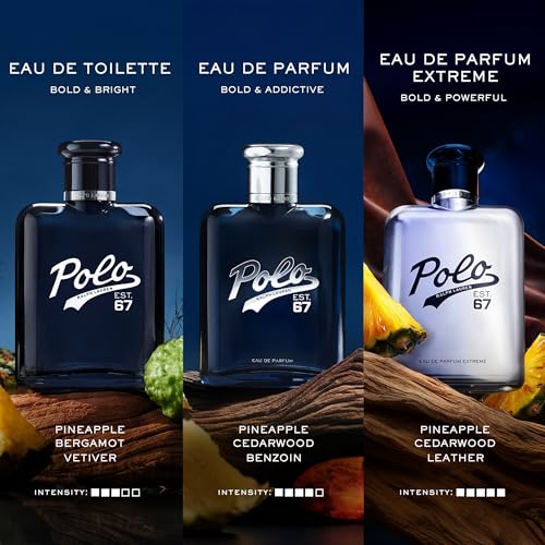 Image of Ralph Lauren Polo 67 Extreme Eau de Parfum - Ambery Cologne for Men | Fragrance with Pineapple, Cedarwood & Leather Accord - Long Lasting - Confident Mens Scent for Evenings & Standout Moments