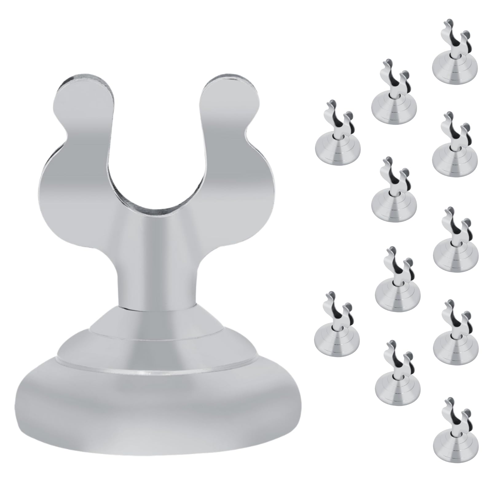12 soportes para números de mesa de 4 cm, soportes para tarjetas, soporte de exhibición para tarjetas con base redonda resistente para bodas, fiestas y Navidad