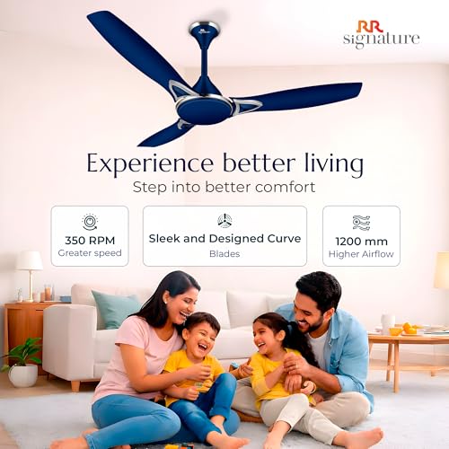 Image of RR Signature CURVEAIR MAXX 1200 MM BLDC Ceiling Fan - ROYALE BLUE
