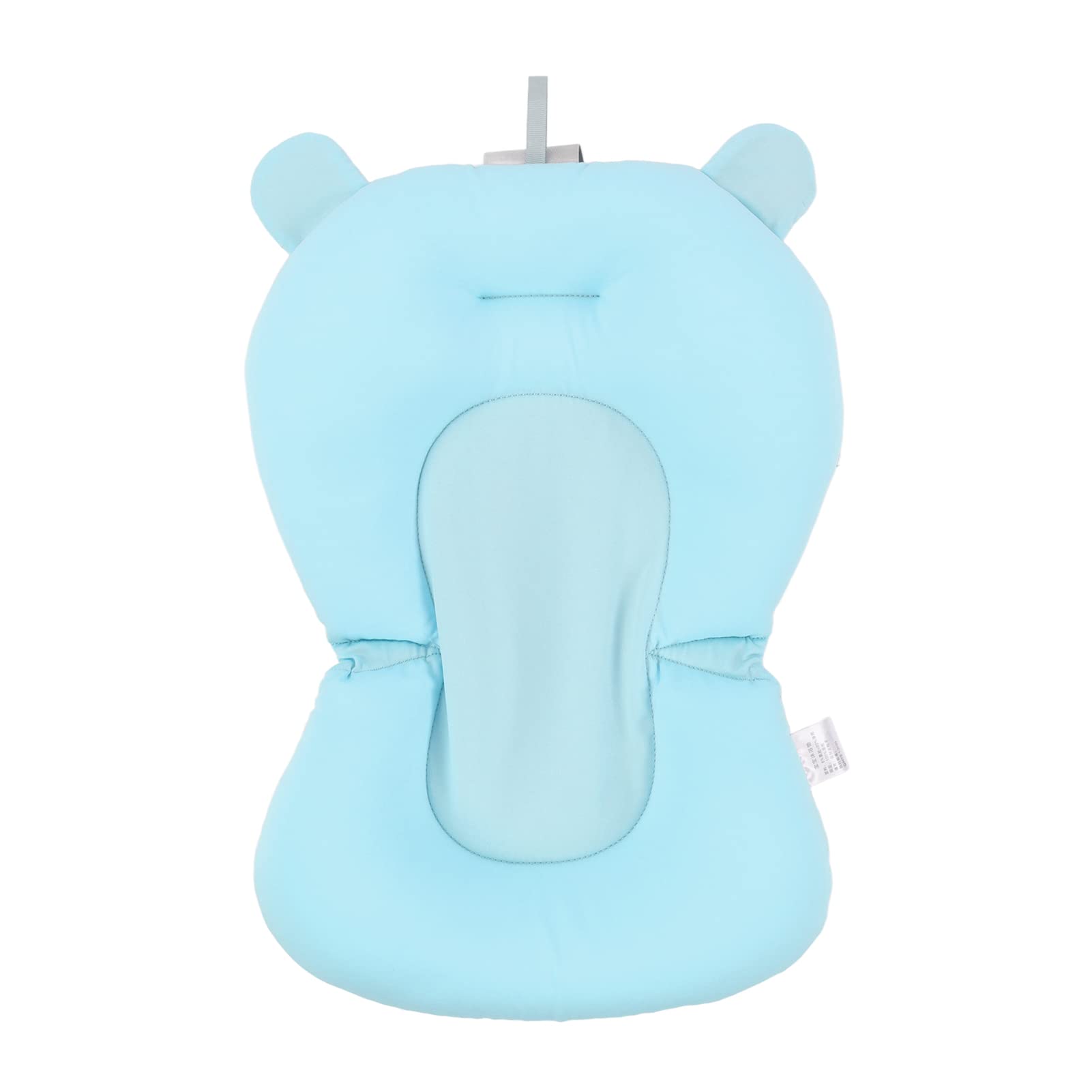 Stylebest Baby Bath Cushion, Floating Safe Foldable Adjustable Infant Bath Supporter with 3 Snap Safety Belts, for Newborn 0‑12 Months (Blue Bear)