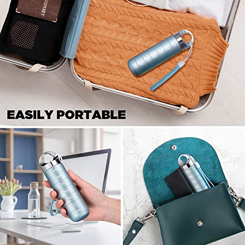 Image of Zannaki Metal Travel Pill Organizer, Portable Waterproof Weekly Pill Box, Large Aluminum Alloy Pill Case Container, BPA Free 7 Day Daily Medicine Organizer Holder for Vitamin, Fish Oil, Supplement
