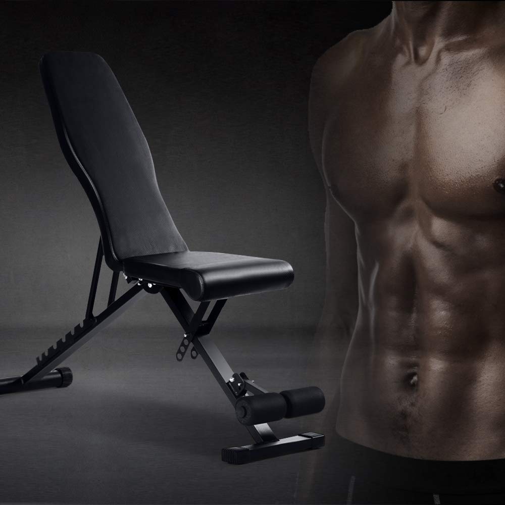 Panca Pesi Regolabile, Panca Sit Up Pieghevole, Panca Inclinata/Piatta/Declinata per Tutto Il Corpo, Panca da Allenamento Utile per Palestra Domestica