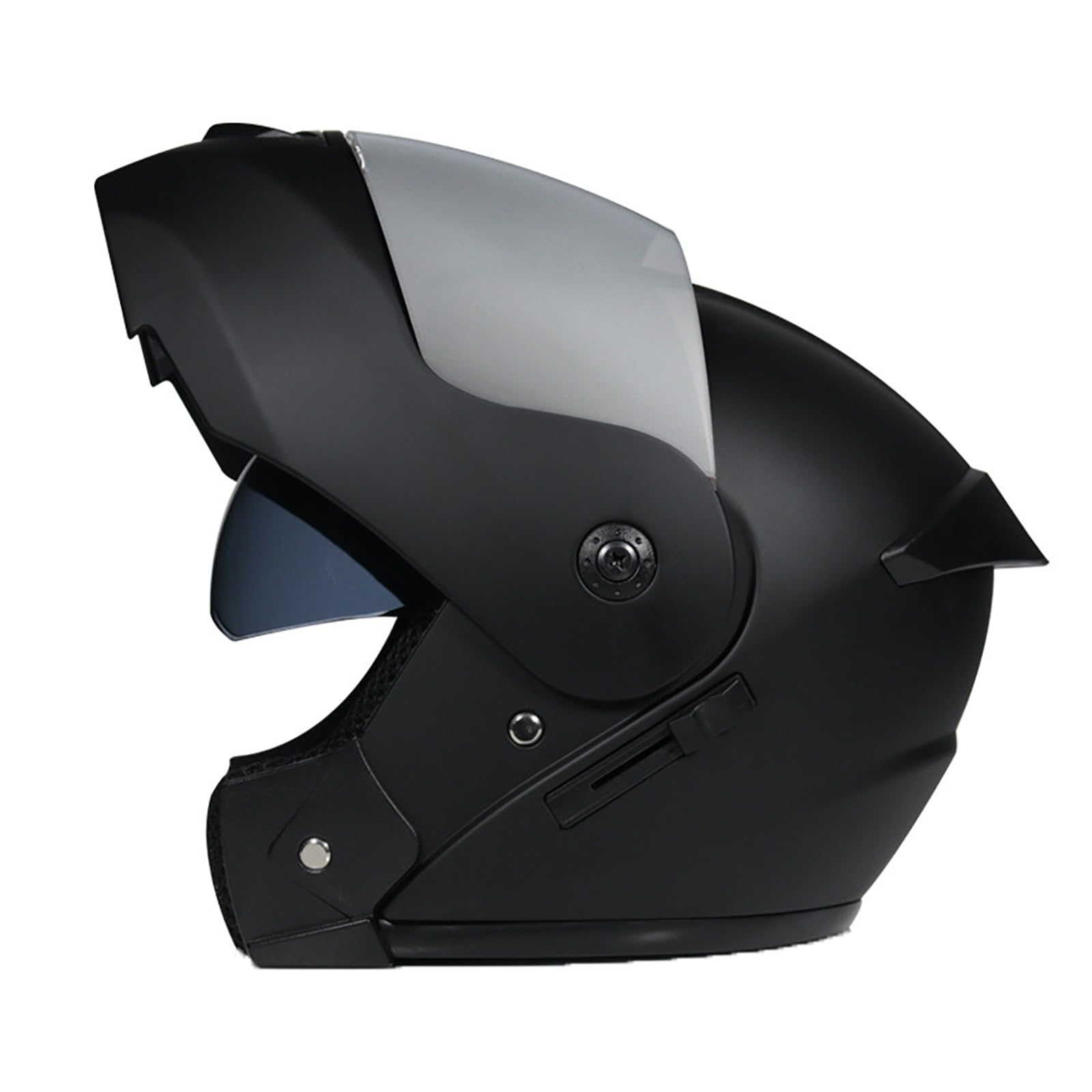 Składany kask motocyklowy, modułowy kask motocyklowy do dojazdów do pracy w mieście, kask integralny dla mężczyzn i kobiet, kask motocyklowy do jazdy na rowerze, homologacja ECE B, XL (61-62 cm)