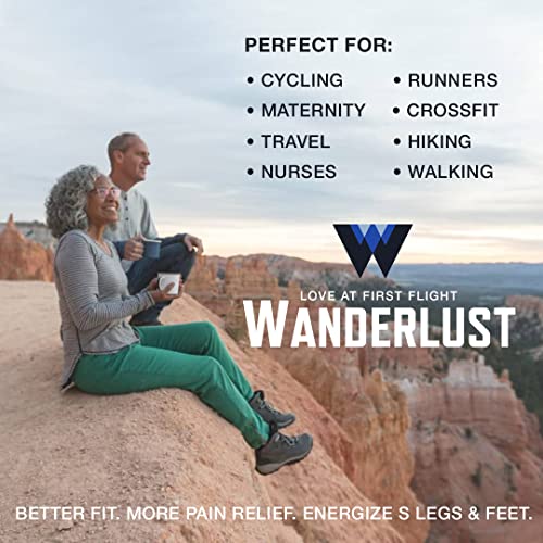 Image of Wanderlust Everyday Use Graduated Compression Socks - Support Stockings for Men & Women