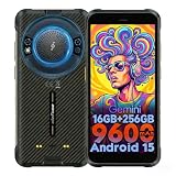 Ulefone RugKing Outdoor Smartphone Android 15, 16GB+256GB/2TB, 50MP+8MP+2MP, 5,99" Display, 9600 mAh, AI Outdoor Handy Ohne Vertrag, 128dB Lautsprecher, OTG/NFC/GPS/IP68/IP69K