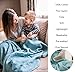 Lightweight Baby Blankets for Girls Boys-Mebien Receiving Stroller Crib Nursery Bedding Blanket Quilt Swaddle -Infant Toddler Newborn Kids Unisex -Baby Shower Registry Gifts (Plain Turquoise Grey)